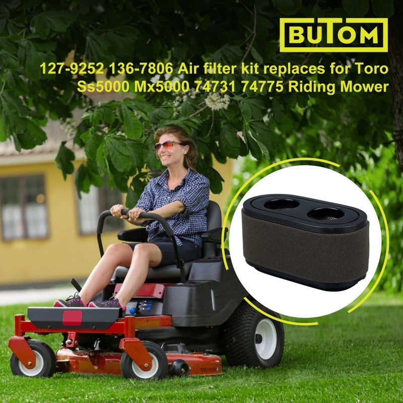 Butom 136-7806 127-9252 Air Filter Maintenance Kit for Toro Timecutter SS5000 SW5000 Riding Mower Toro 50" 42" TimeCutter SS SW SWX with V-Twin Engine - Image 2